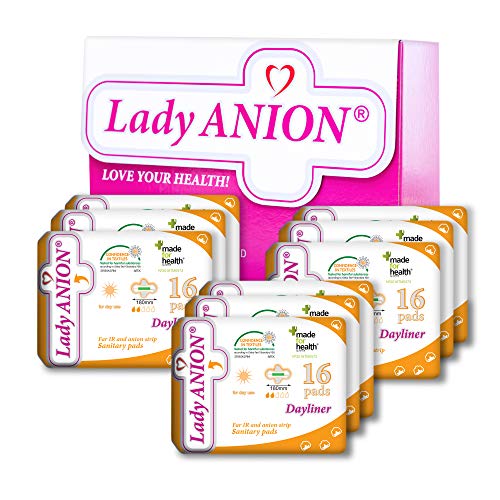 Lady Anion Salvaslips con alas, Algodón organico certificado – Paquete Super Valioso (9 x 16) I Compresas algodon