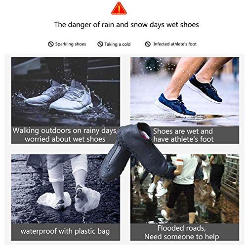 Lady of Luck Funda Impermeable de Silicona para La Lluvia, Prueba de Agua de Lluvia Nieve Zapatos Cubiertas del Zapato Fundas Impermeables