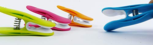Laguelle – 40 pinzas antideslizantes – Fabricación francesa – Colores variados: verde, azul, naranja y rosa