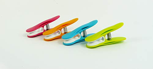 Laguelle – 40 pinzas antideslizantes – Fabricación francesa – Colores variados: verde, azul, naranja y rosa