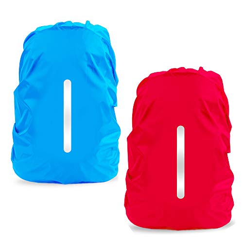 LAMA - Funda impermeable para mochila (2 unidades, antirrobo, ciclismo, senderismo, camping, viajes, actividades al aire libre