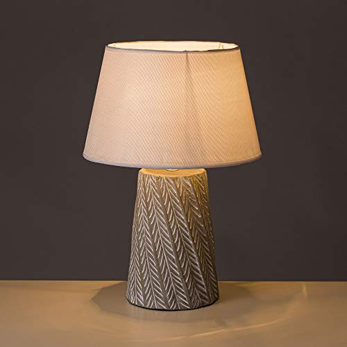 Lámpara con hojas exótica de cemento gris, de ø 29x43 cm - LOLAhome