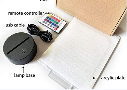 Lámpara de mesa 3D USB estéreo que cambia de color, regalo para niños, luz de noche led, dibujos animados, cumpleaños para niños, lámpara de mesa LED pequeña, luz táctil inteligente