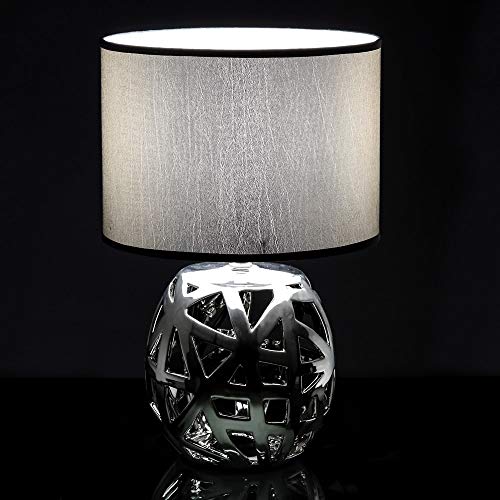 Lámpara de mesa árabe plateada de cerámica para salón Arabia - LOLAhome