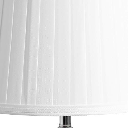 Lámpara tallado clásica de cristal y de metal plateada de 50 cm - LOLAhome