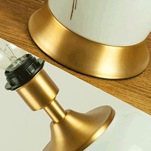 Lámparas de escritorio El cobre de estilo chino de cerámica lámpara de mesa gris pantalla de la tela pintada a mano de las flores y de la urraca tabla de la boda de la lámpara de la sala Durable Lámpa