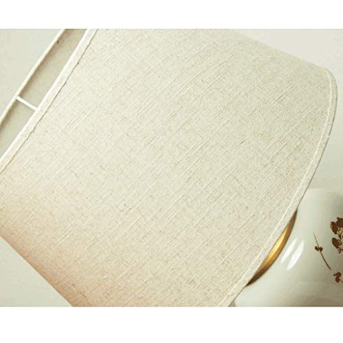 Lámparas de escritorio El cobre de estilo chino de cerámica lámpara de mesa gris pantalla de la tela pintada a mano de las flores y de la urraca tabla de la boda de la lámpara de la sala Durable Lámpa