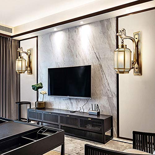 Lámparas de pared Lámpara de pared, lámpara de pared decorativo, persiana Porche luces de montaje en pared con vidrio transparente, la lámpara de pared con enchufe En Cableados, 10W 111-240v Apliques