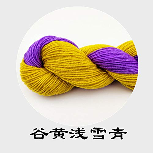 Lana medianamente gruesa 3 hebras acrílico gancho fino tejido hilo para zapatos cojín bufanda hilo para sombrero hilo para zapatos tejido a mano 2 rollos-Finales de otoño fragante verde