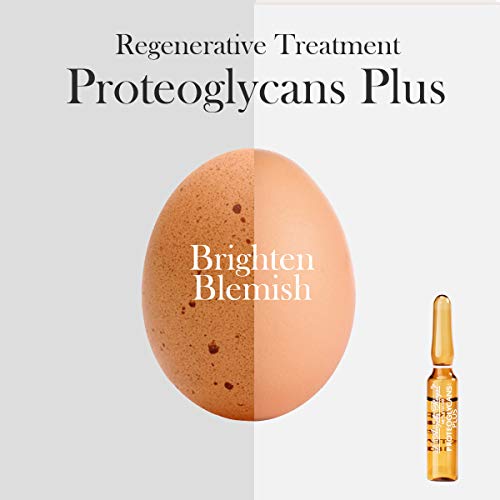 L'Angela Royal Ampollas Proteglycans Plus, Fórmula Hidratante, Con Proteoglicanos, Vitamina C, Ácido Hialurónico, Piel Luminosa, Reduce Manchas, Tratamiento Facial, Para Piel Seca y Mixta, 5 x 2ml