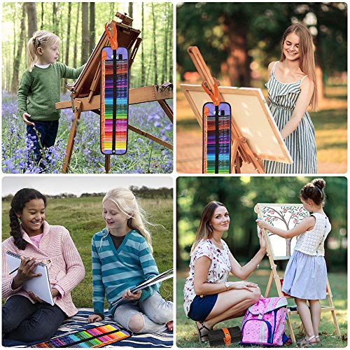 Lápices de Colores para Adultos, Hospaop 72 Piezas Lápices de Dibujo, Lápices de Colores Artísticos con Sacapuntas para de Pintura y Bosquejo Material de Dibujo Set para Adultos y Niños