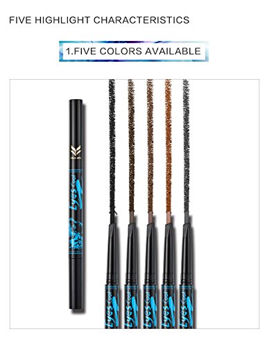 Lápiz de cejas automático Ladygo con delineador de ojos de larga duración 2 en 1, artículo de maquillaje resistente al agua