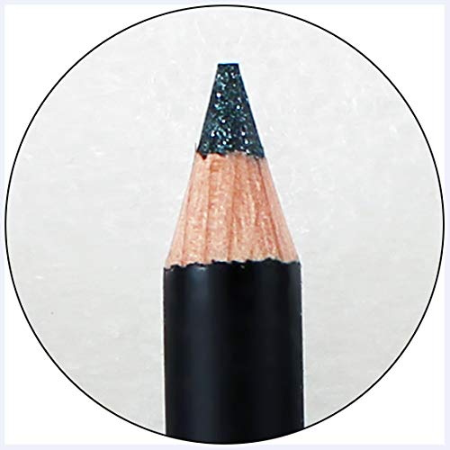 Lápiz delineador de ojos brillante con purpurina plateada.