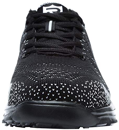 LARNMERN Zapatos Seguridad con Punta de Acero para Hombre Mujer Zapatillas Seguridad Ligeras (43 Negro)