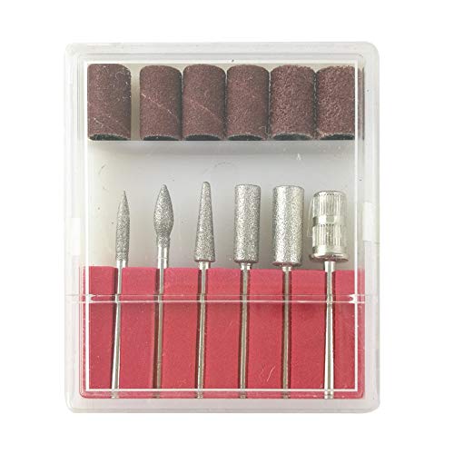 LARS360 Torno para Uñas Profesional para Manicura y Pedicura Eléctrica del Taladro del Clavo, Manicura Herramienta con 6 Brocas Pulidor, 20000rpm Motor Manicura Pedicura Pulidor de Uñas - Negro