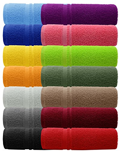 Lashuma Juego de 4 paños de cocina de rizo – Paños de cocina de 100% algodón – Paños de cocina en bonitos colores de moda, 100 % algodón, azul grisáceo, 50 x 50 cm