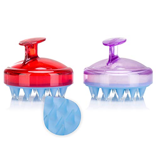 Lavado de silicona Cabeza masajeador corporal masaje del cuero cabelludo del champú del cepillo del peine del pelo del cepillo del masaje Ar