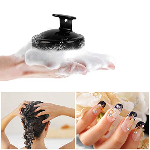 Lavado de silicona Cabeza masajeador corporal masaje del cuero cabelludo del champú del cepillo del peine del pelo del cepillo del masaje Ar