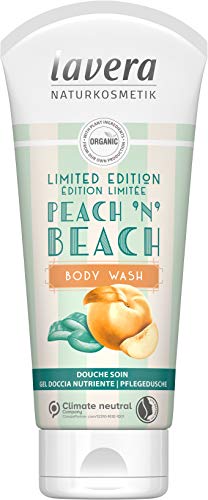 lavera Lavado corporal Peach 'N' Beach, Melocotón Orgánico & Aloe Vera Orgánico, cosméticos naturales, vegan, certificado, 200ml