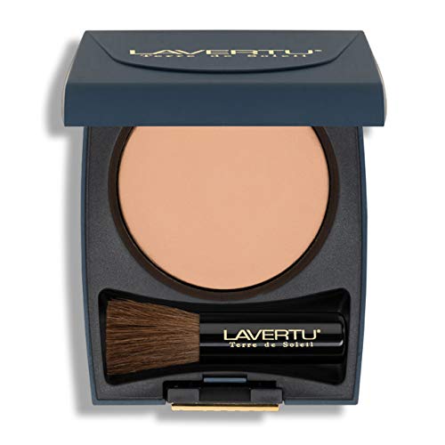 Lavertu Terre de Soleil, bronceador al horno, polvo facial ligero, aspecto natural, brillo radiante saludable, acabado mate, ingredientes de maquillaje mineral, hidratante | 12g. No.03