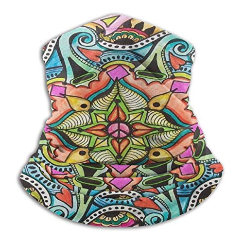 Lawenp Lavable Neck Gaiter Windproof Mask Bandana, BalaclavaAHeadband Bandana Muffler Facemask, Mouth Face Cover Scarf Reusable Headwrap for Outdoors Cycling 10X12Inch Black