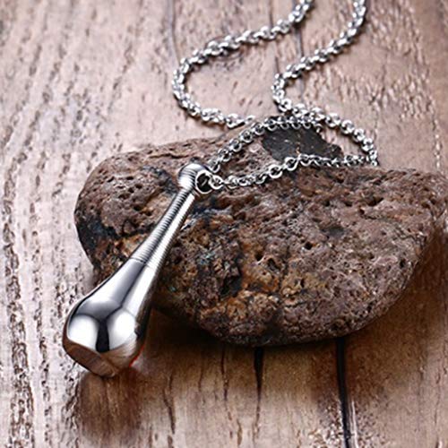 LAYX El Logotipo médico Puede Abrir el Cadena de inmersión de la Botella de Perfume, Acero de Titanio Marea de Pulido Exquisita for Hombres y Mujeres joyería Popular 13.3mm * 39.5mm