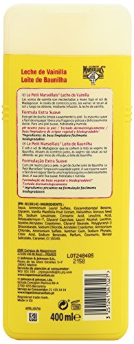 Le Petit Marseillais Gel de Leche Corporal de Vainilla para la Ducha, Producto con pH Neutro para la Piel – 400 ml