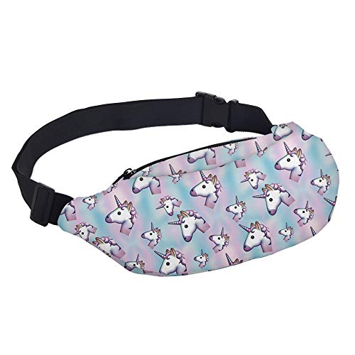 Leah's fashion Impresión Unicornio Mochila de Lona Con Cremallera Mochilas Escolares Bolsa de Hombro Bolsa Unicornio para Niñas niños Adolescentes Jóvenes