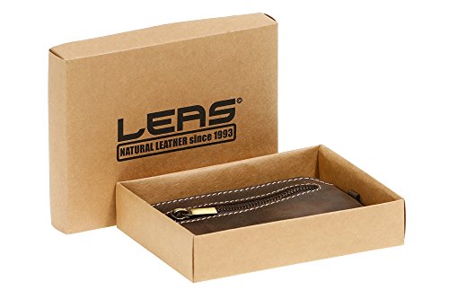LEAS Monedero-llavero para señores y señoras Vintage Style, Piel auténtica, marrón Vintage-Collection''