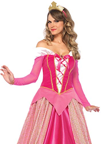 Leg Avenue-Pink Princess Aurora Fancy Dress Costume (Medium/UK 10-12, 2-Piece) Mujer, Color Rosa, (EUR 38-40) (85612)