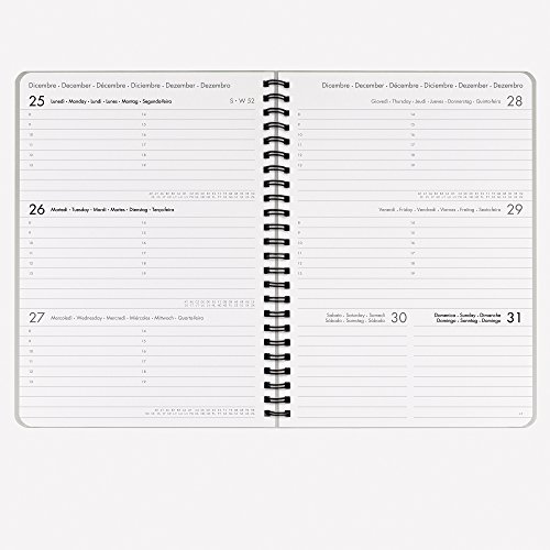 Legami AG121868 - Agenda 2018 espiral semanal, 12 meses, diseño London