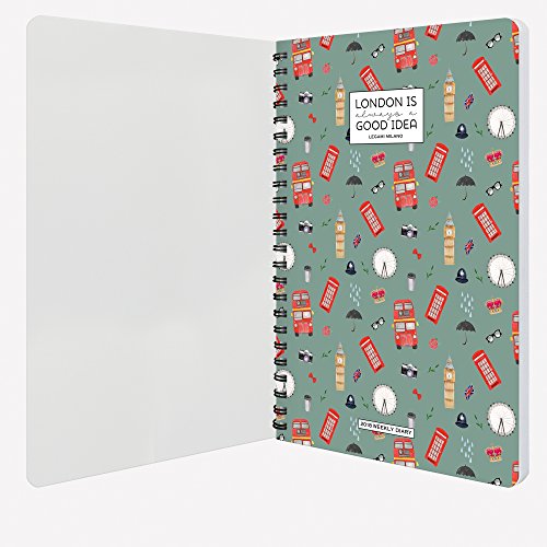 Legami AG121868 - Agenda 2018 espiral semanal, 12 meses, diseño London