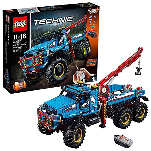LEGO Technic - Camión Grúa Todoterreno 6 x 6, Juguete de Máquina de Construcción (42070)
