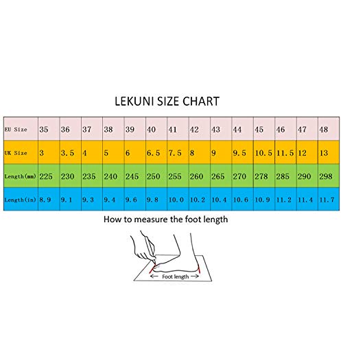 LeKuni Unisex Zapatos de Agua de Natación Calzado de Secado Rápido Respirable Soles de Color Zapatos de Agua Piscina Playa-1718WhiteJY44