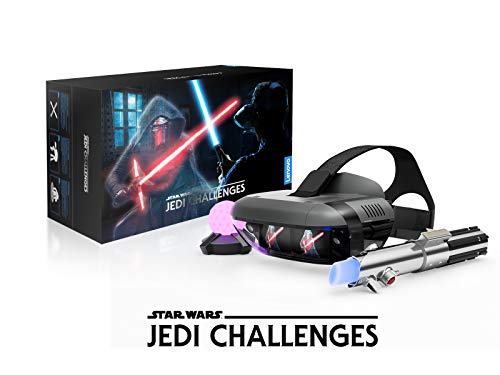 Lenovo - Desafios Jedi - Paquete de Realidad Virtual (VR) con las Gafas de realidad aumentada Lenovo Mirage + Mando espada láser + Baliza de movimiento