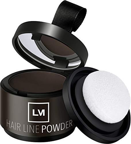 Leon Miguel® HAIR Line Powder – Concealer/añadidas de polvo, pelo y cabello moreno en pluma mediante Shadow de maquillaje, resistente al agua (marrón oscuro)