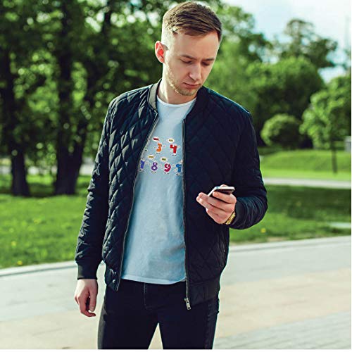 lepni.me Camiseta de Manga Larga para Hombre Amo Las matemáticas, Ropa de Regreso a la Escuela o de graduación (X-Large Negro Multicolor)