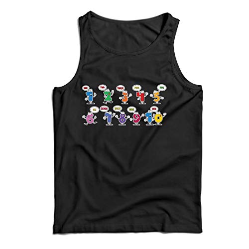 lepni.me Camisetas de Tirantes para Hombre Amo Las matemáticas, Ropa de Regreso a la Escuela o de graduación (XX-Large Blanco Multicolor)