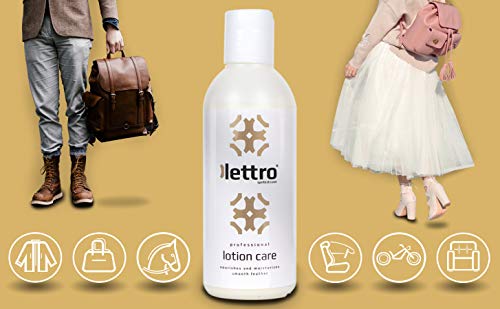Lettro Loción acondicionadora de Cuero de Primera Calidad para Muebles, sofás, monturas, Bolsos, Chaquetas y Zapatos, Loción de Cuidado