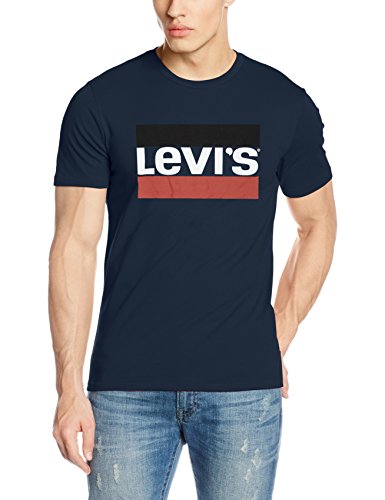 Levi's Graphic Camiseta, Azul (84 Sportswear Logo Blue Dress Blues 0003), Small para Hombre
