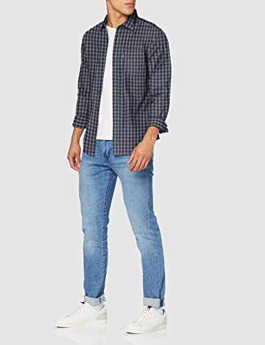 Levi's Sunset 1 Pkt Slim Camisa, Azul (Angelo Indigo 0002), X-Large para Hombre
