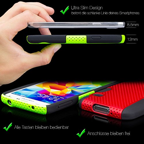 LG G3 | iCues 2 Caso Air Parte Verde | Caso duro al Air libre grueso a prueba de golpes militares Lifeproof hombres, niños piel protectora de protección [protector de pantalla, incluyendo] Cubierta Cubierta Funda Carcasa Bolsa Cover Case