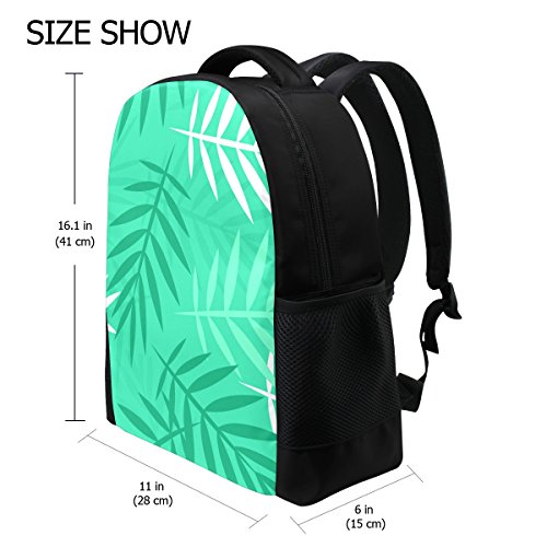 LIANCHENYI - Mochila de viaje, diseño de árbol Plam, color verde y blanco