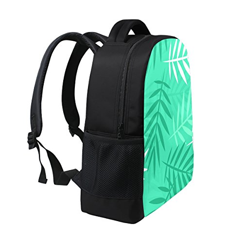 LIANCHENYI - Mochila de viaje, diseño de árbol Plam, color verde y blanco
