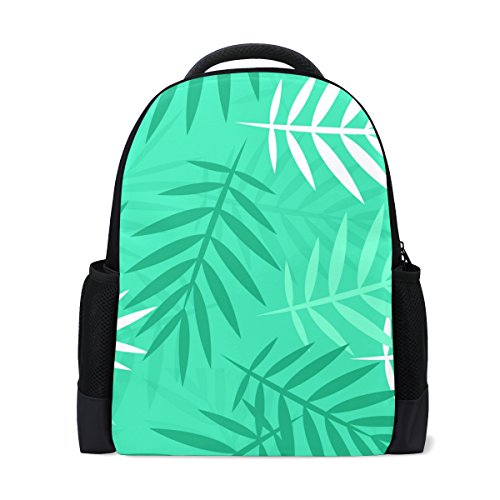LIANCHENYI - Mochila de viaje, diseño de árbol Plam, color verde y blanco