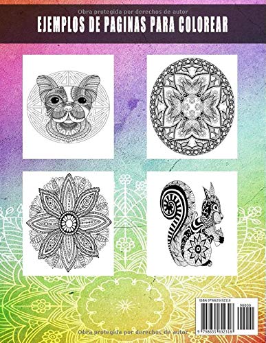 LIBRO DE COLOREAR PARA ADULTOS - 30 Diseños de Mandalas y Zentangle : Animales , Flores e Ilustraciones