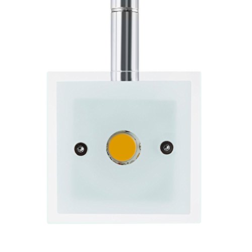 Lightcraft Vegard 4 focos LED (4x5W consumo económico, 400lm luz, reflector de pared y techo giratorio, luces orientables, iluminación directa o indirecta, lámpara acero inoxidable cromado)