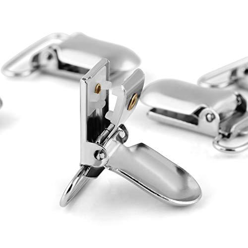LIHAO 25mm Pinza Chupete Pinza Chupetero Metal Clips Babero Niños (12 Piezas)