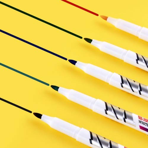 Lihgfw Caja de Color Pizarra Pluma Primaria Niños Escuela de borrable, no tóxico, Tablero de Dibujo Lavable Borrador de 12 Colores a Base de Agua de Color Tablero de Dibujo de la Pluma de gráfico del