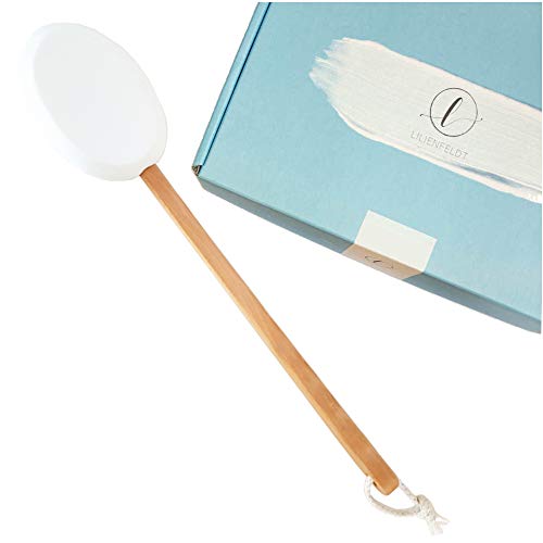 LILIENFELDT Aplicador de loción de madera. Ideal para crema, ungüento, loción solar, aceite de masaje. Mango largo para zonas de difícil acceso.